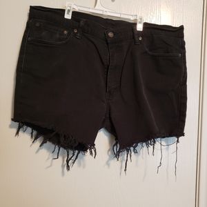Women's Black Levi's cutoff Shorts